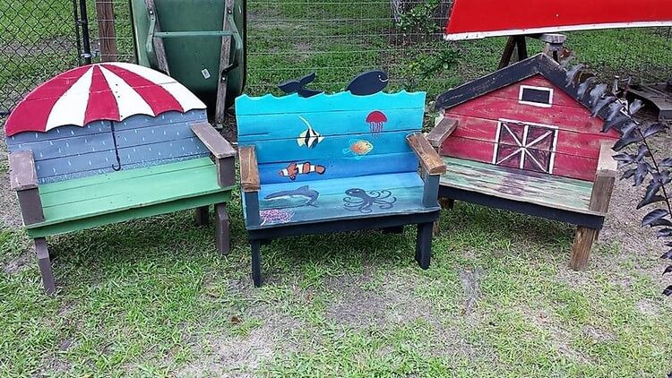 Pallet Benches for Kids