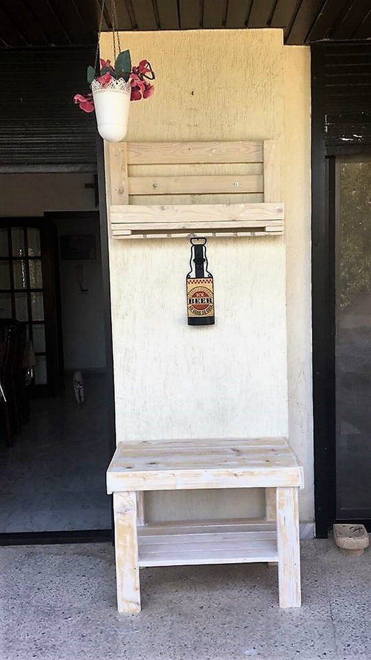 Pallet Wall Shelf and Mini Table