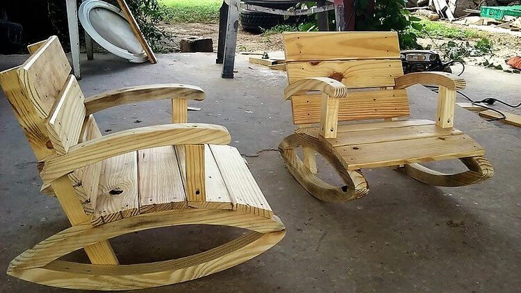 Pallet Rocking Chairs