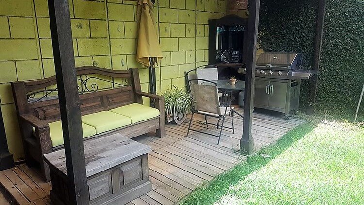 Pallet Terrace with Furniture