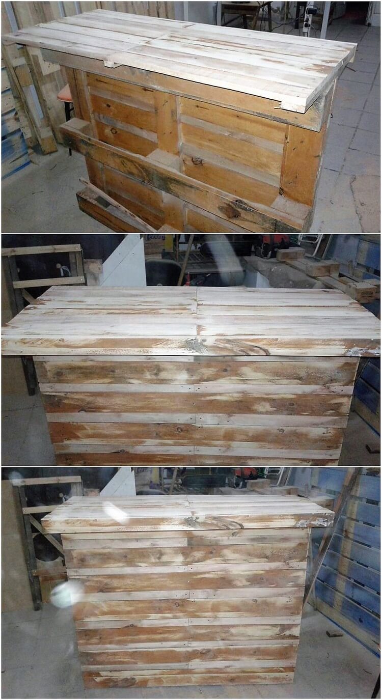 Recycled Wood Pallet Counter