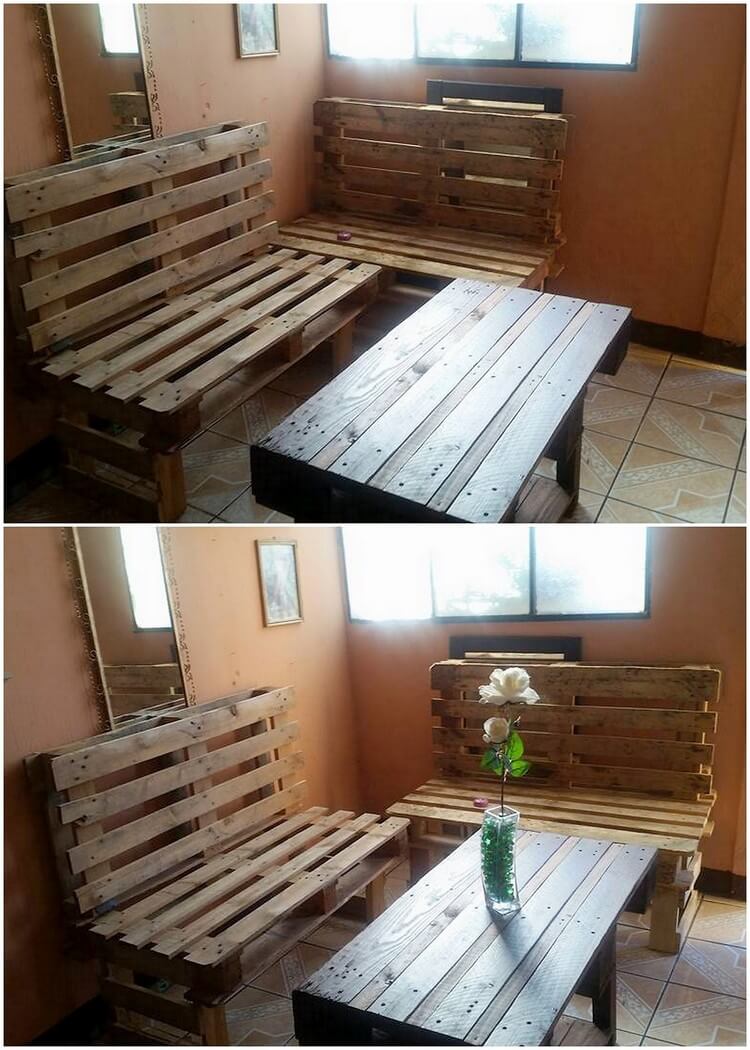 Pallet Benches and Coffee Table