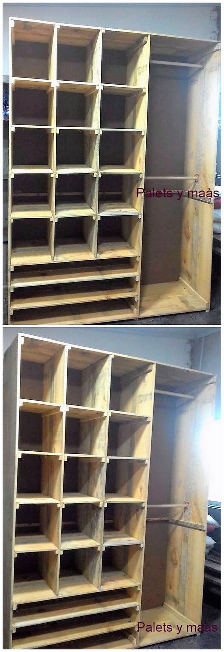 Recycled Pallet Closet