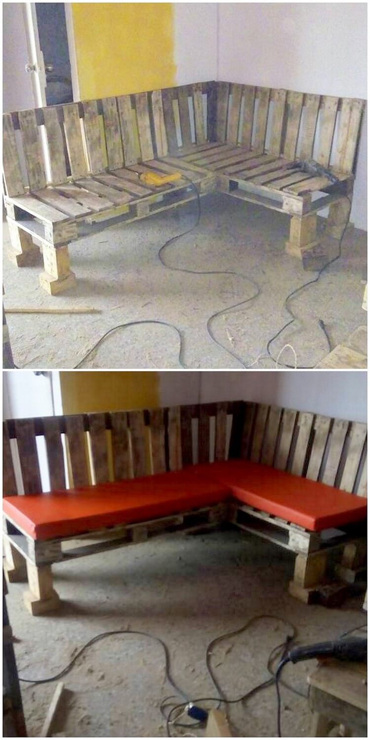 Recycled Pallet Corner Couch