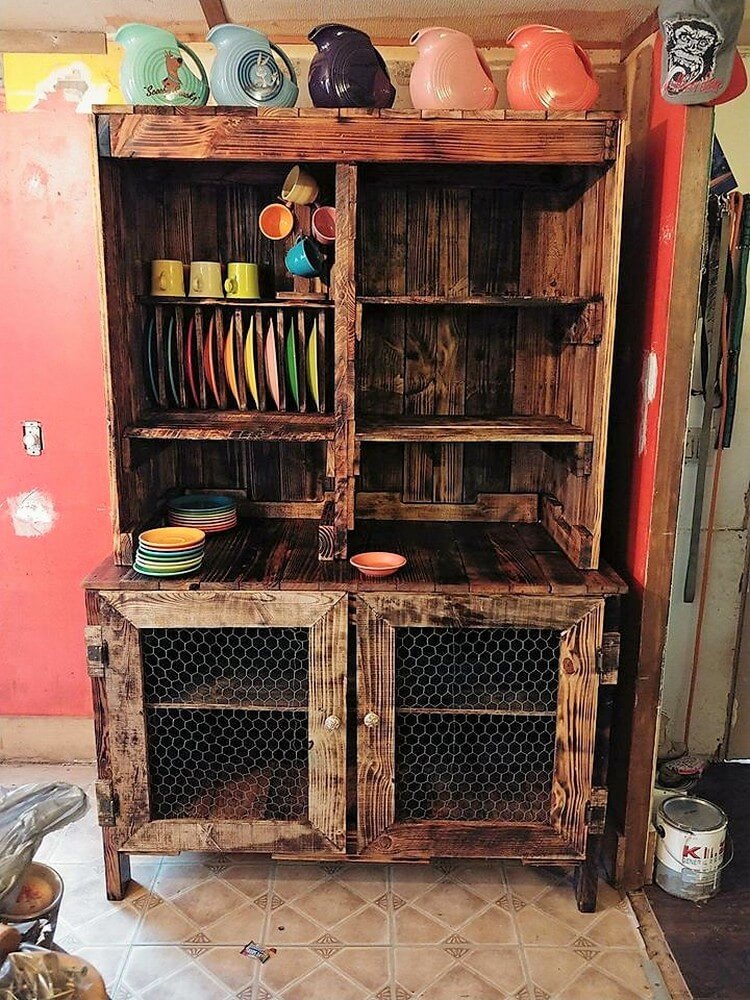 Pallet Kitchen Hutch or Cabinet
