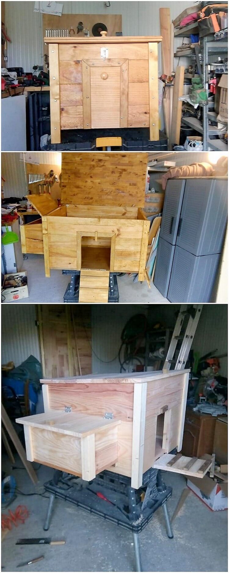 Recycled Pallet Chicken Coop