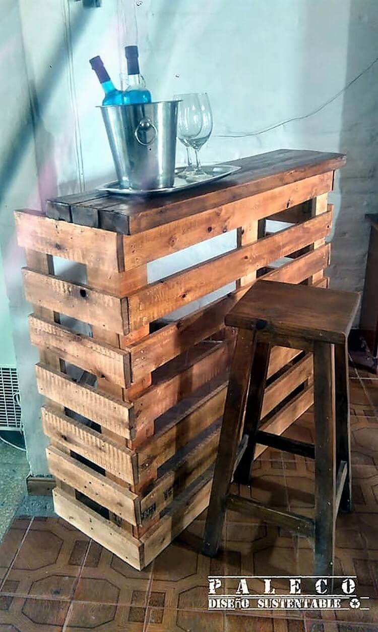 Pallet Counter Table and Stool
