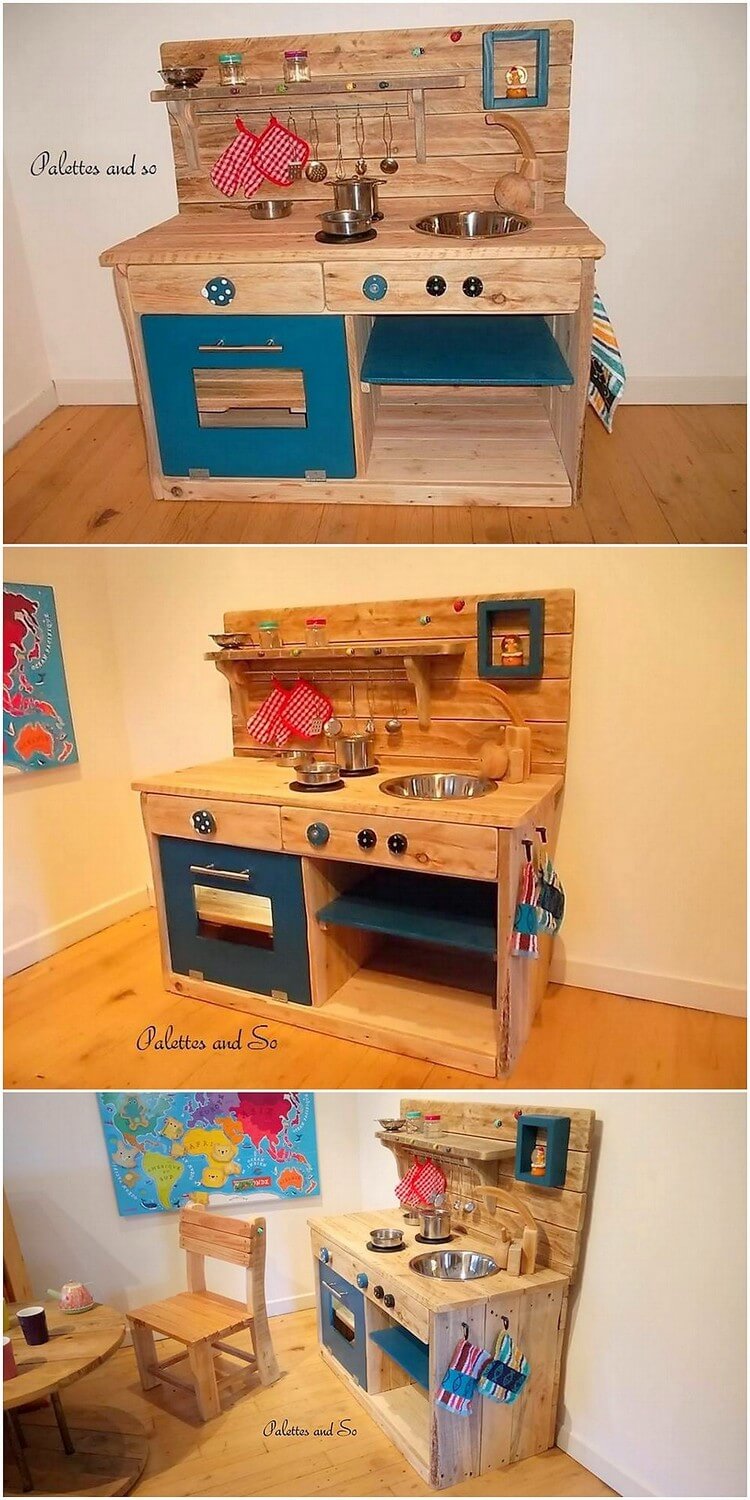 Pallet Kitchen Creation for Kids