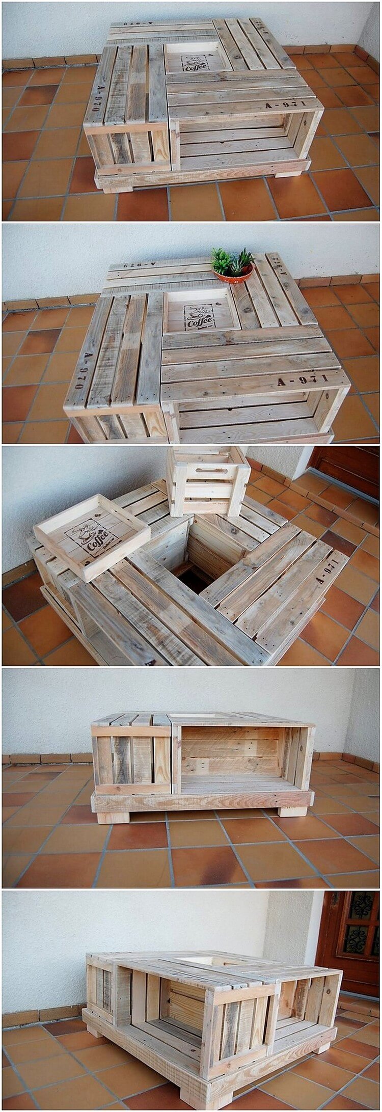 Pallet Lounge Table with Storage