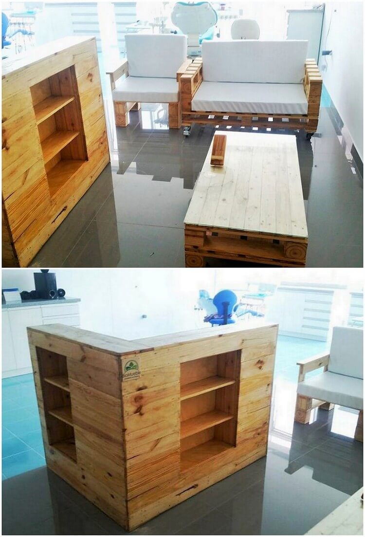 Pallet Couch and Counter Table