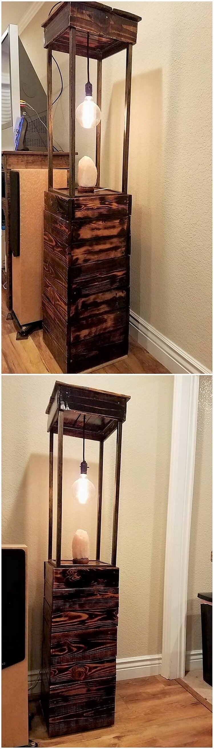 Pallet Lamp Stand
