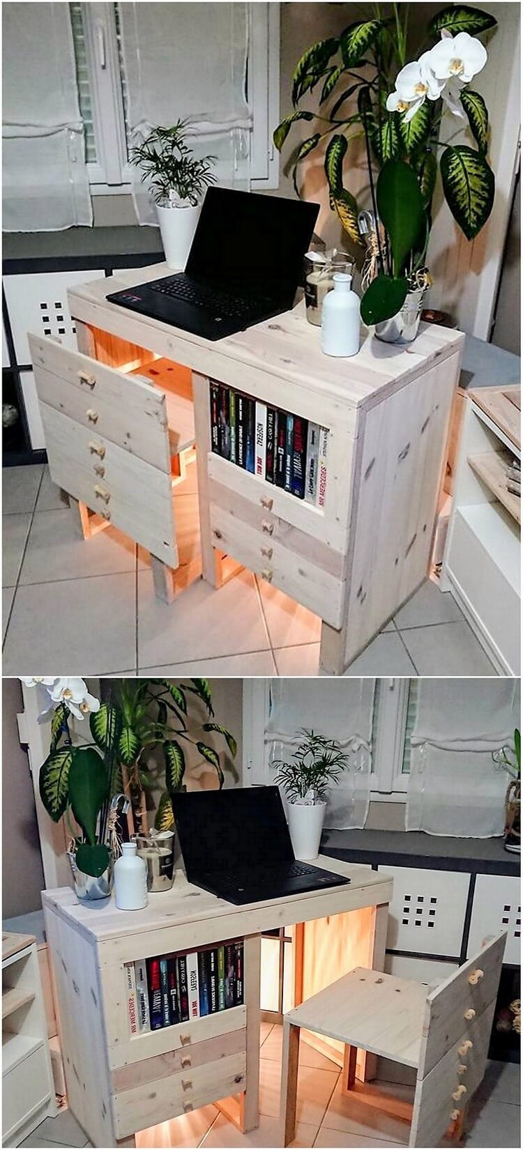 Pallet Study Table with Chair
