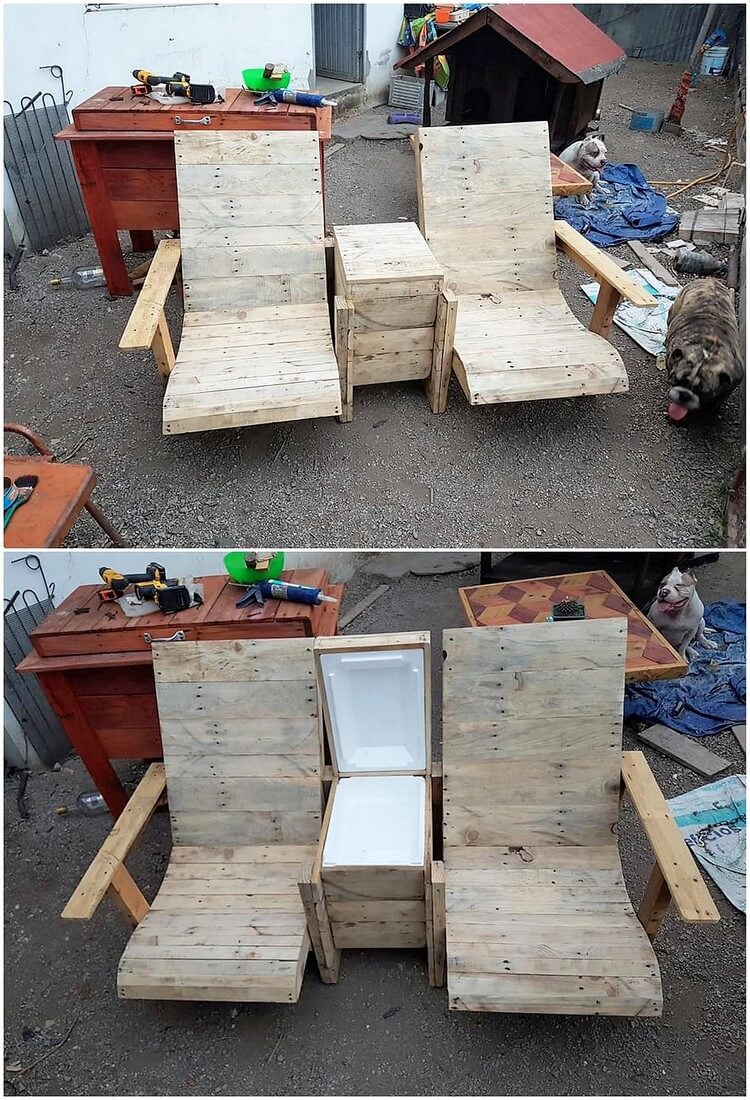 Pallet Chairs and Center Table