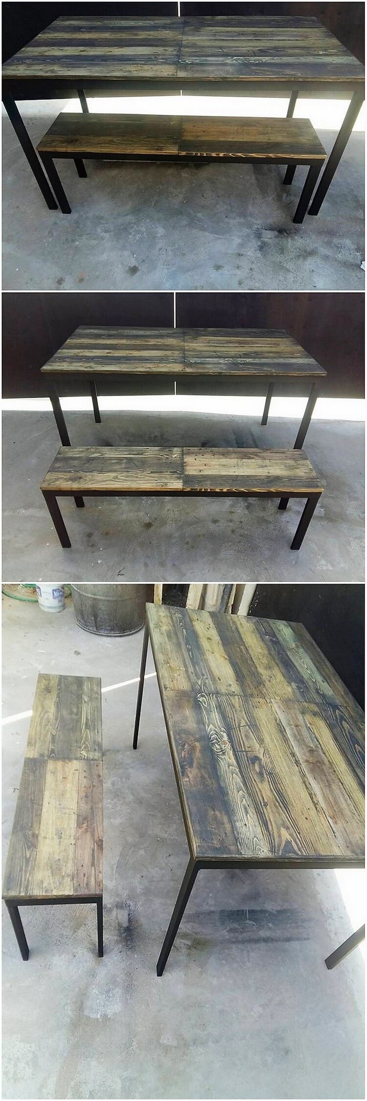 Pallet Dining Table and Bench