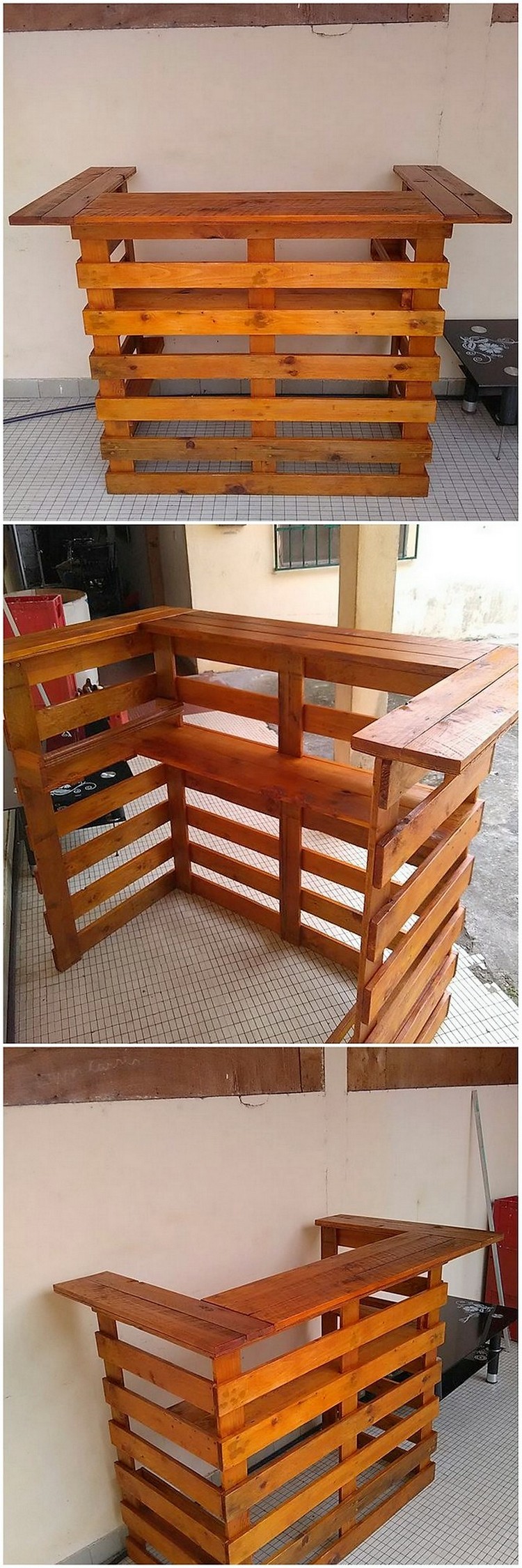 Wood Pallet Counter Table