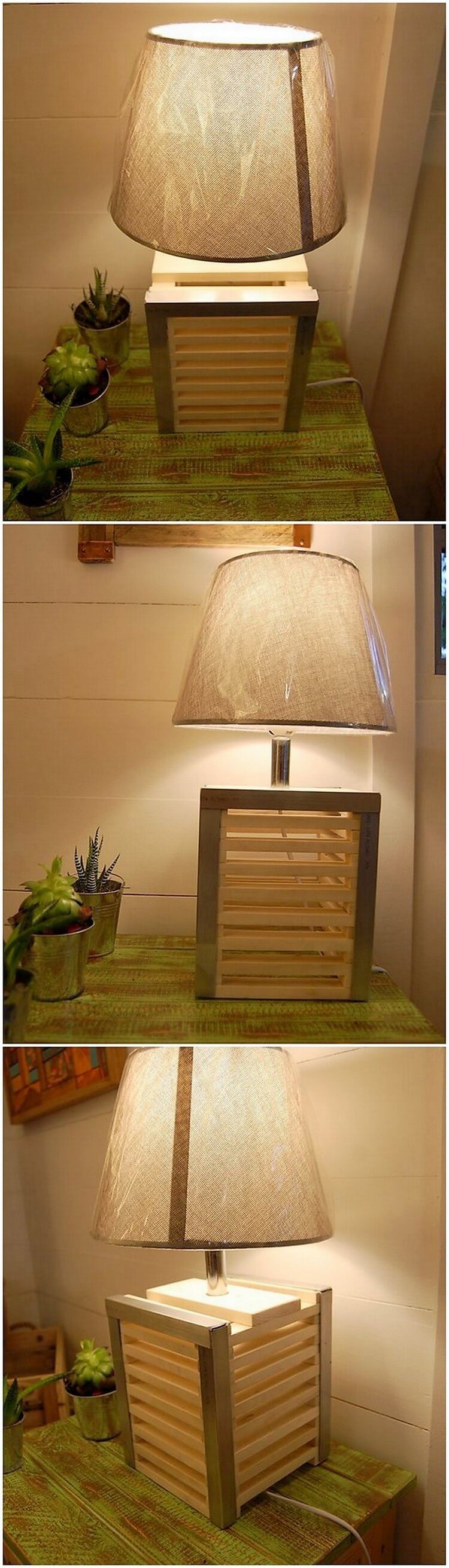 Pallet Lamp Stand